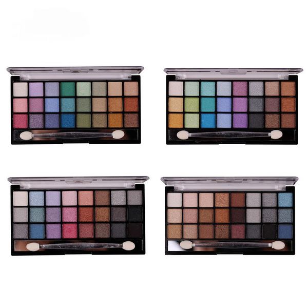 Trucco della tavolozza dell'ombretto di 4 colori diversi di marca MEIS Trucco professionale Ombretto Palette di ombretti a 24 colori Glitter per occhi di bellezza