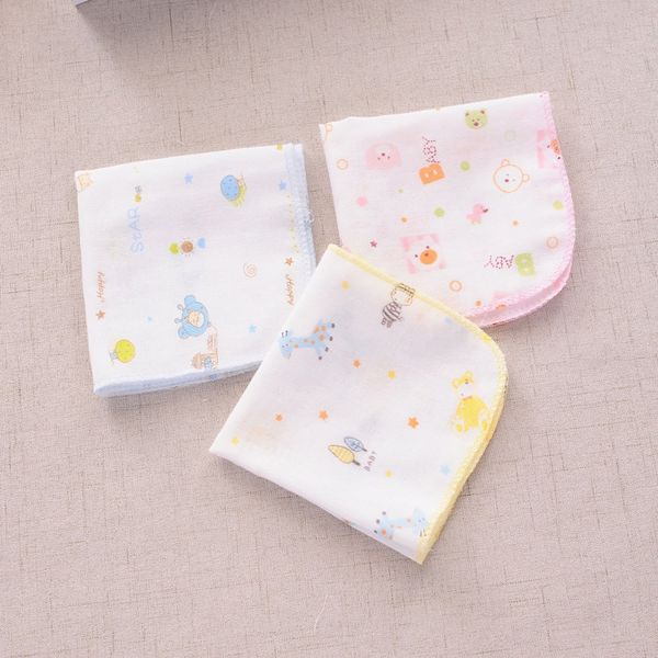 

5pcs pure cotton print gauze baby towel new born baby face towel feeding scarf saliva square handkerchief stuff j101