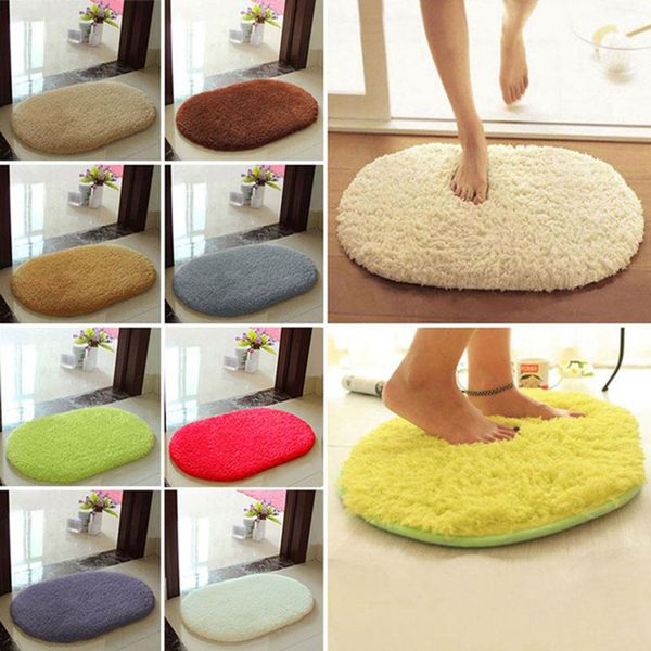

30*40cm anti-skid fluffy shaggy area rug home bedroom bathroom floor door mat