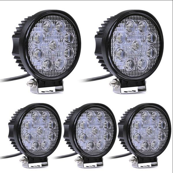 1pcs 12V 24V 27W LED Car Work Light Bar Moto Lampade Spot LED Fendinebbia per Off Road Per Jeep VW Toyota