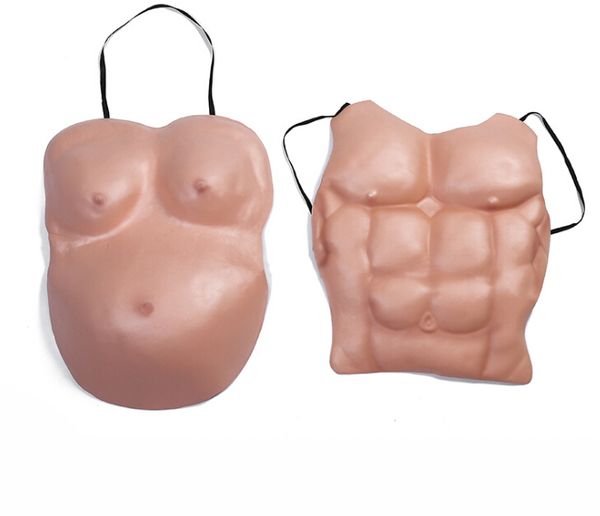 

halloween party eva fake muscle men belly chest skin eva foam fake chest fake belly for masquerade party dress decoration
