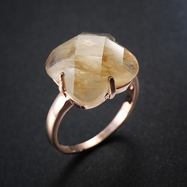 

moonrocy cubic zirconia rose gold color yellow crystal cz wedding rings square jewelry wholesale for women gift drop shipping, Golden;silver