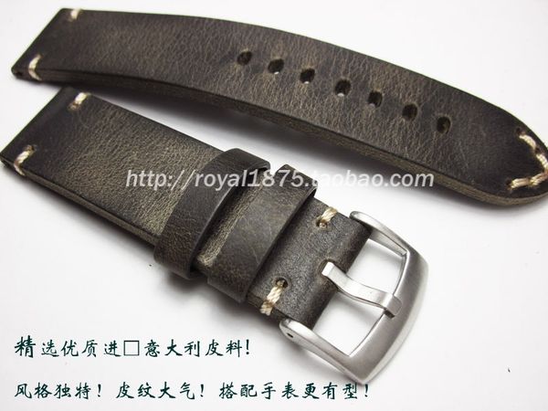 

18 19 20 21 22mm new design handmade vintage leather wristband watch strap men for branded watch watchbands straps, Black;brown