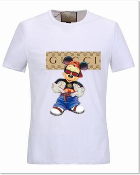 

2019 бренд мужской и женской печати GC футболка с короткими рукавами 100% хлопок рубаш