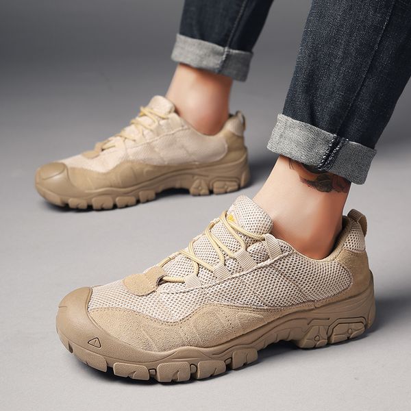 

dudeli outdoor hiking shoes waterproof breathable tactical combat army boots desert training sneakers anti-slip trekking shoes