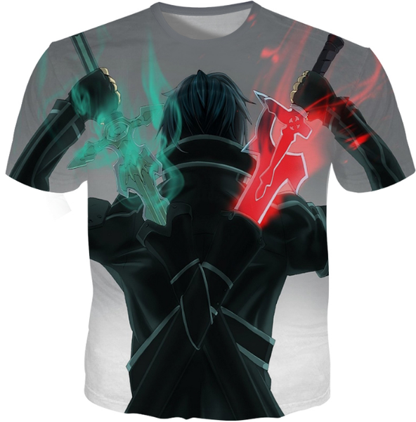 

аниме футболка мужчины женщины sword art online 3d печать футболки harajuku streetwear мужской мультфильм футболки плюс размер топы aaa527, White;black