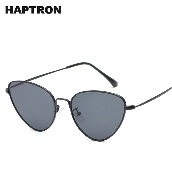 

haptron trendy color vintage shaped sun glasses famle drop shaped ocean cat eye sunglasses women brand, White;black