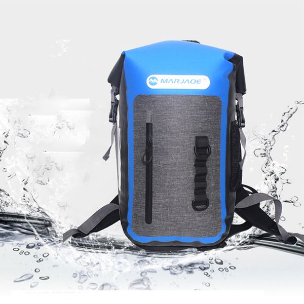 

25l outdoor river trekking bag double dry bag waterproof backpack hiking drifting swimming bags travel kits camp equipment new
