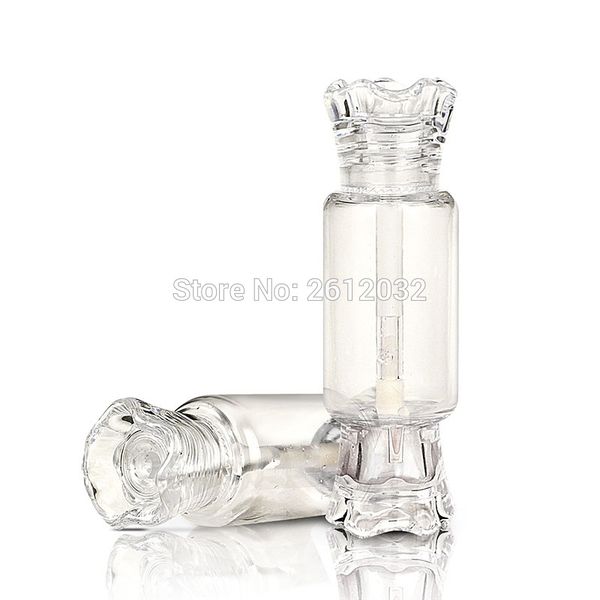 

6ml empty clear red pink gloss tubes with brush plastic cute candy shape lip gloss tubes cosmetic sample containers f20171401