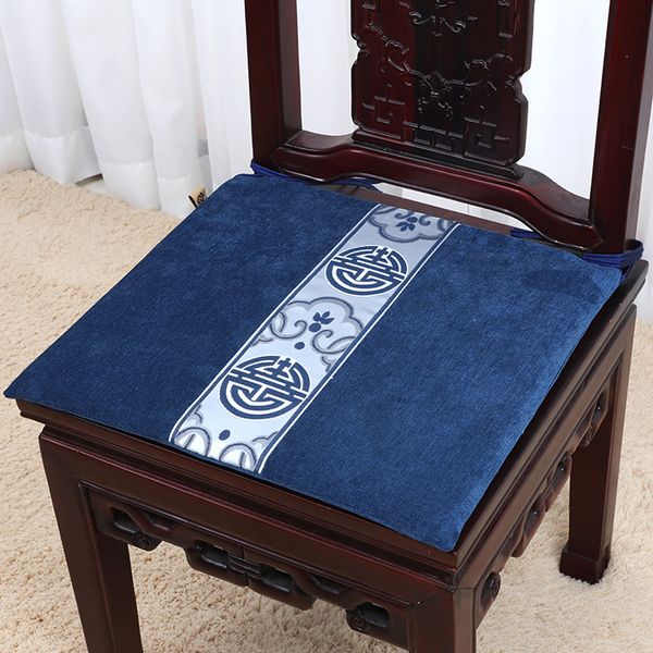 High End Velvet Fabric Lace Almofada para Cadeira Sofá Pad clássico Cadeira de jantar luxuoso round-backed poltrona almofadas de assento decorativas