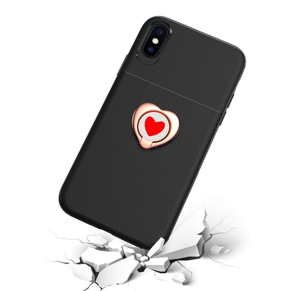 

est female style for iphone 8 case business heart kickstand soft phone case for samsung mobile case pc+tpu cover coque