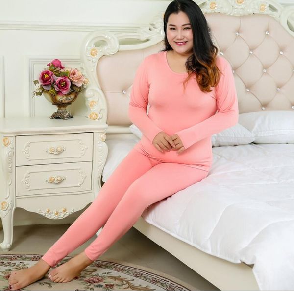 

6xl women tunic winter thermal underwears warm long johns 2018 new slim underwears sets bottoming pink purple black, Black;red