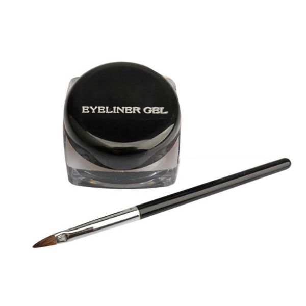 

cosmetic waterproof eye liner pencil make up black liquid eyeliner shadow gel makeup + brush black 88 yf2017
