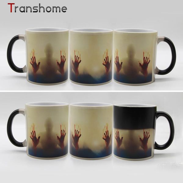 

home bar walking dead color changing coffee mug 350ml bloody hands design heat sensitive magic coffee mugs gifts the right cup
