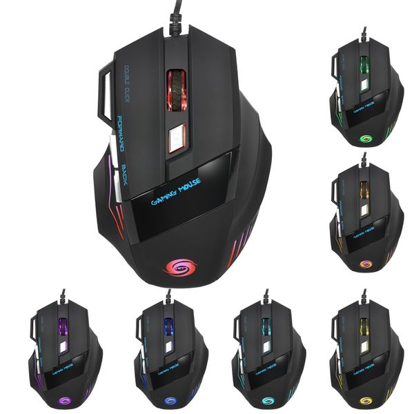 

sell gift hxsj 5500 dpi 7 buttons led optical usb wired gaming mouse mice for pc lapwired gaming mouse u387