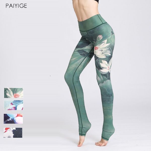 

high elastic yoga pants printed thin fit sport pants fitness gym workout running tight women sport leggings, White;red
