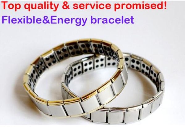 titanio di vendita caldo del nuovo braccialetto di energia di arrivo 100pcs, sollievo dal dolore del braccialetto di titanio del germanio magnetico di energia nano Potente!