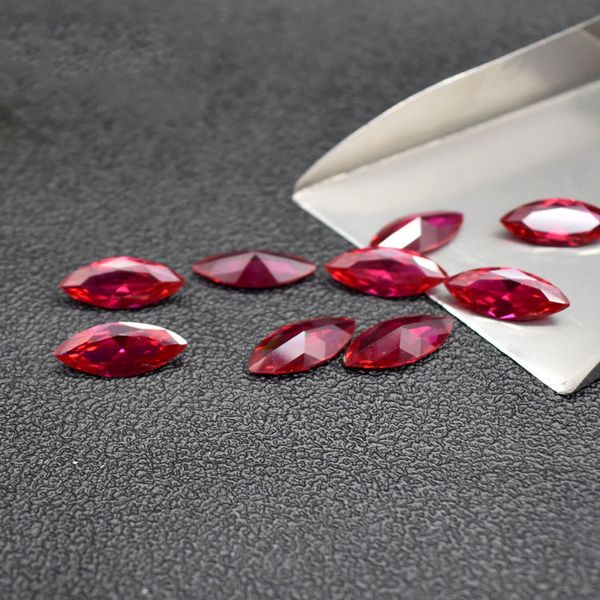 

ruby red corundum 1.5x3mm-8x16mm 10 sizes marquise 3a synthetic loose gemstone wholesale for jewelry making 200pcs/lot, Black