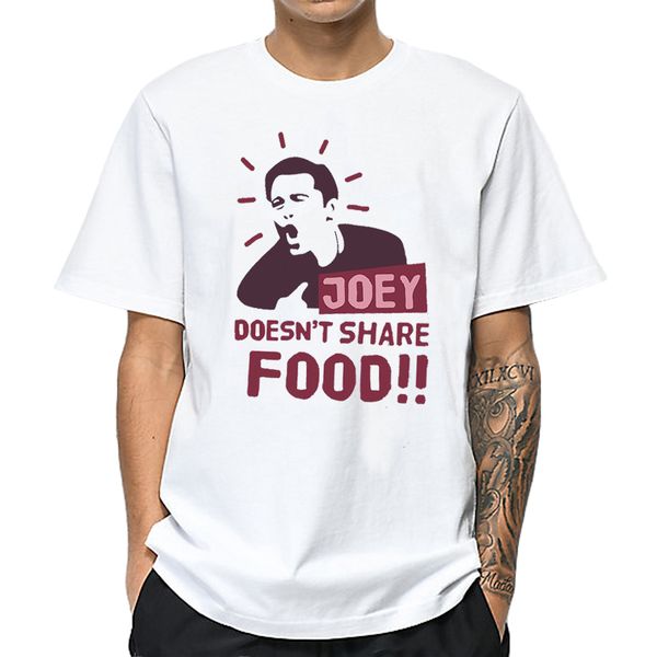 

lebao joey dosen't share funny t-shirts men t shirts short sleeve t-shirt homme casual fashion white shirt shirt, White;black