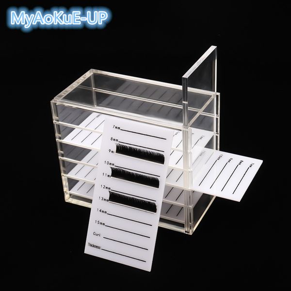 

false eyelash storage box 5 layers acrylic pallet lashes volume display stand container individual lash holder case makeup tools