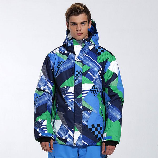 

2018 gsou snow men ski jacket snowboard jacket hooded windproof waterproof super warm clothing male outdoor sport wear coat new