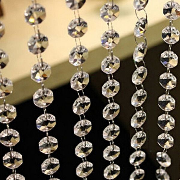 

diy clear acrylic crystal bead garland chandelier hanging wedding supplies 33 ft