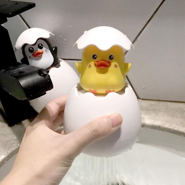 

cute duck penguin egg can spray water baby bath toy bathroom sprinkling shower swimming water funny toys kids gift