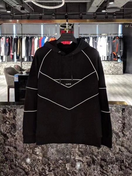 

2018 hoodeds hop hombre letters fit hip winter sweatshirt brand stripe printed men autumn vertical hoodies mens slim hoodies clothes vgpxv, Black