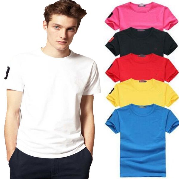 

HOT SELL 2018 New Fashion Brand Men Clothes Solid Color short Sleeve Slim Fit T Shirt Men Cotton T-Shirt Casual T Shirts 4XL