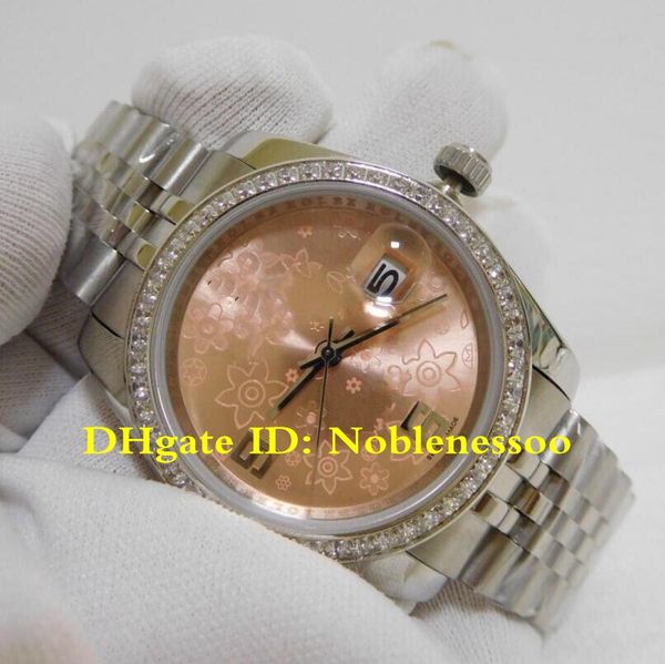 

в оригинальной коробке роскошные женщины часы Datejust 36мм сталь белое золото бриллиант безель юбилея розовый 116244 Азии 2813 движения часы