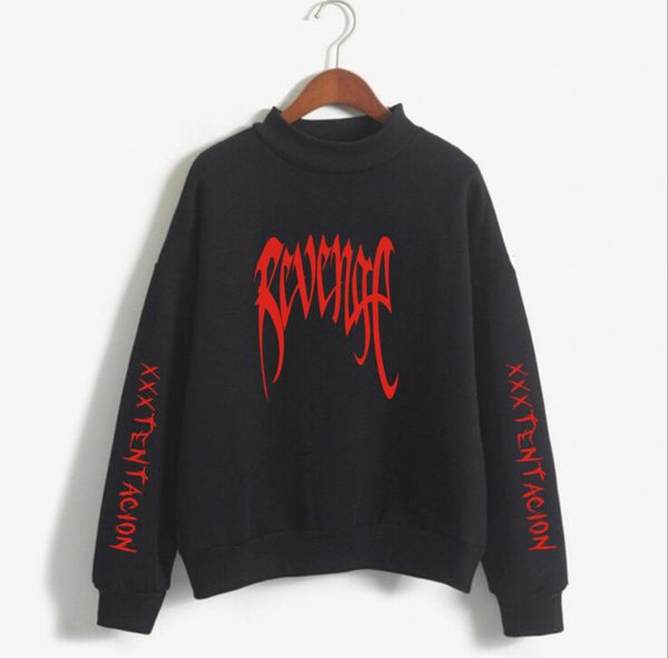 

xxxtentacion women men hoodies fashion hip hop revenge fleece hooded hoodies new designer sweatshirts size xxs-4xl, Black