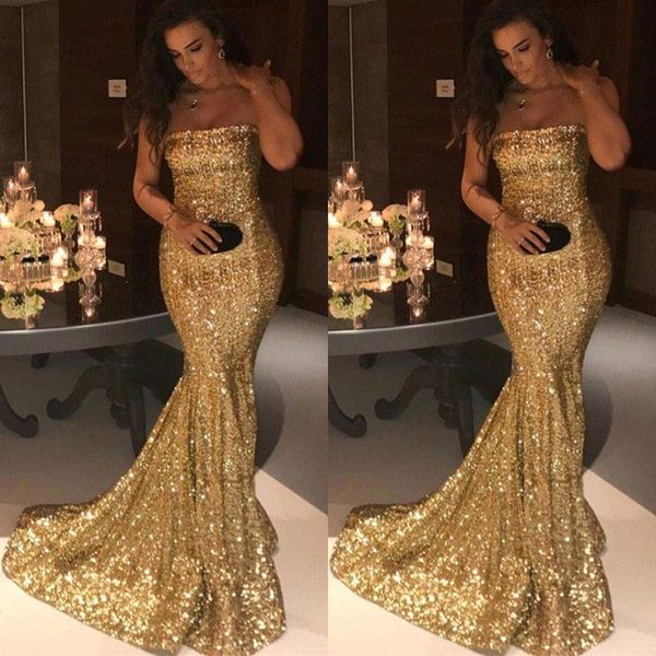 

2018 блестящие сексуальные платья русалки вечерние платья без бретелек спинки золотые платья выпускного вечера дешевые длинные вечерние вече, Black;red