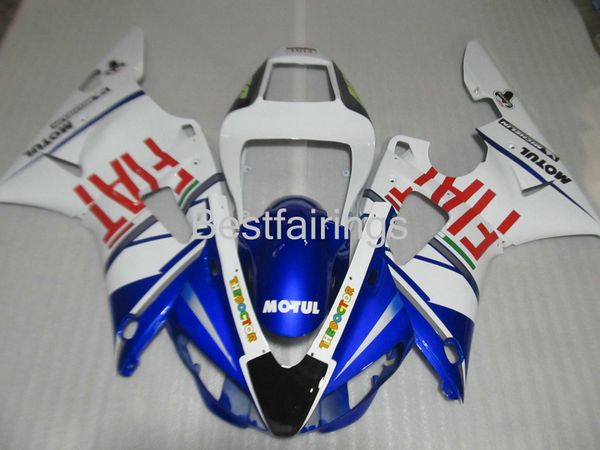 Kit carena 7 regali per carene YAMAHA R1 1998 1999 bianco blu YZF R1 98 99 FF36