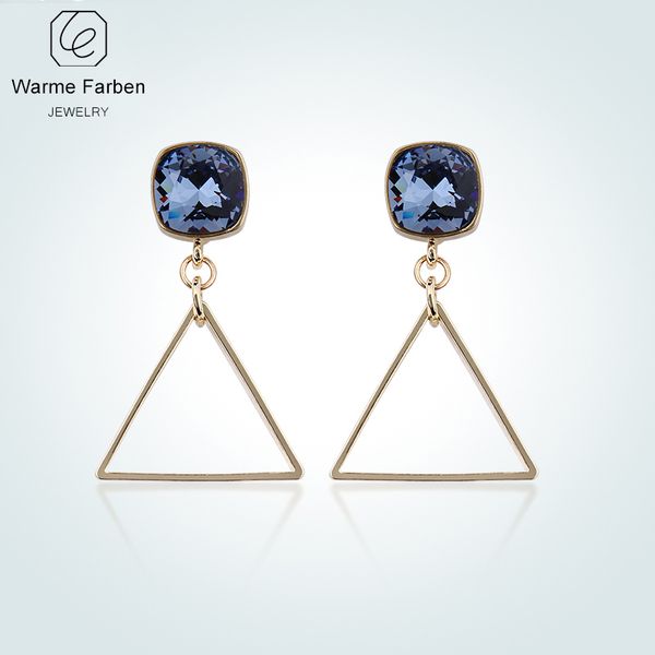 

warme farben earring for women fashion jewelry triangle grometric drop earrings made with for party brincos pendientes, Golden;silver