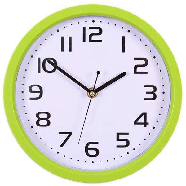 

wall clock 12 inch fashion circular living room brief quartz mute wall clock plastic green mirror watch christmas gifts