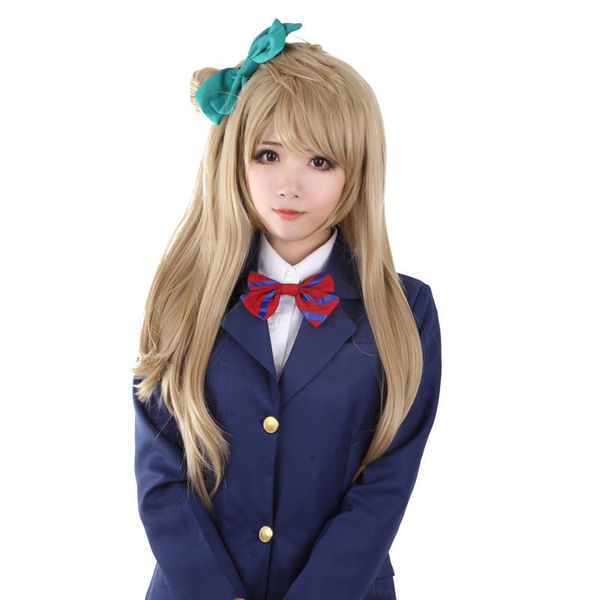 

love live lovelive minami kotori 80cm anime costume cosplay wig, Black;brown