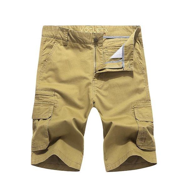 

new summer men's casual multi pocket big size shorts, Black