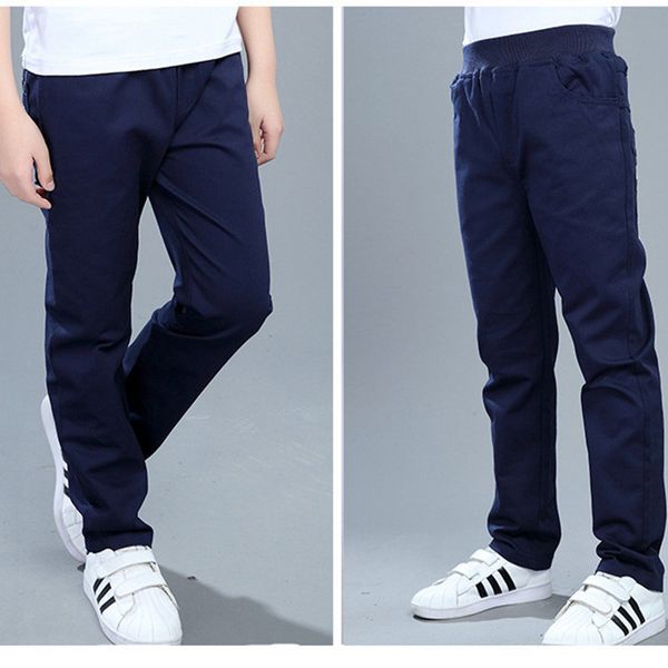 

boys pants casual cotton elastic waist pencil pant for boys kids pant children clothing clothes summer pants kids 4-16t, Blue