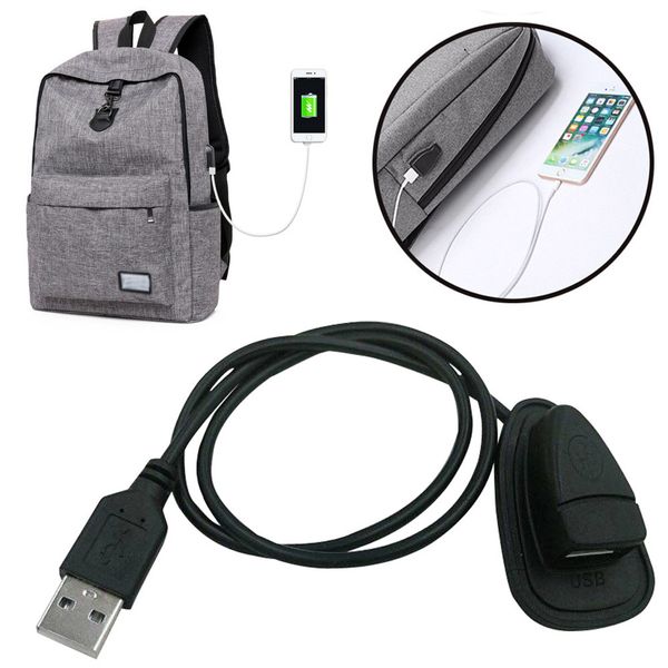 

black backpack external usb charging interface adapter charging cable cycling accessories 2018