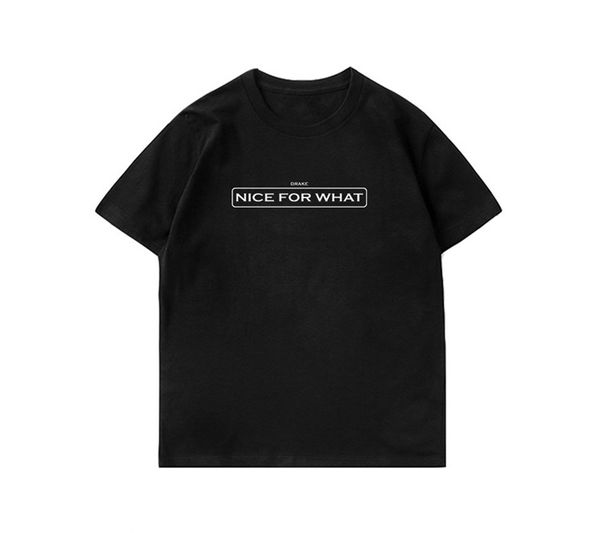 

NICE FOR WHAT Tee Mens Letter Printed T Shirts Black and Red Casual O Neck Breathable Cotton Tops for Summer