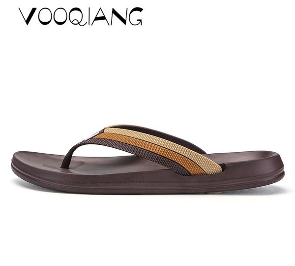 

vooqiang brand genuine leather shoes summer new large size men's sandals men sandals fashion and slippers big size 40-44, Black