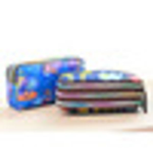 

women's casual polyester material large capacity double zipper clutch bag phone change multi-function storag