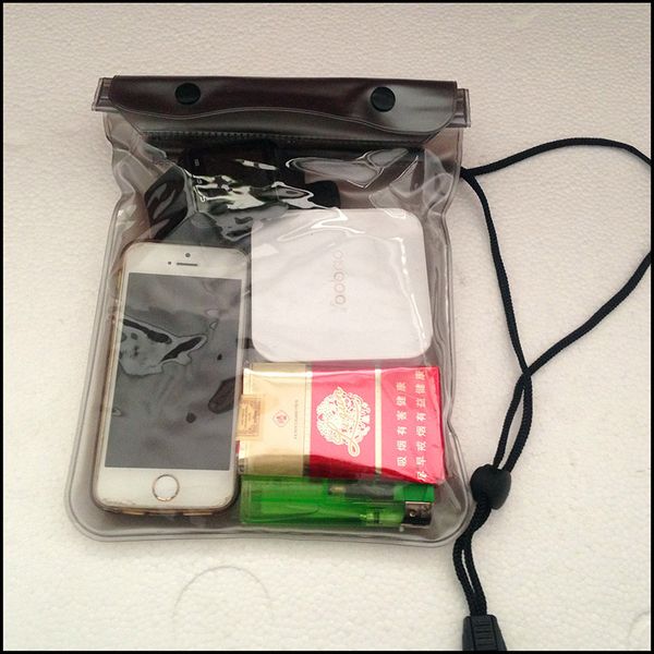 

Phone Waterproof Pouch Case For iphone 6 6plus Universal Clear Water Proof Bag Underwater Cover Water Resistant Size 17.5*28.5cm