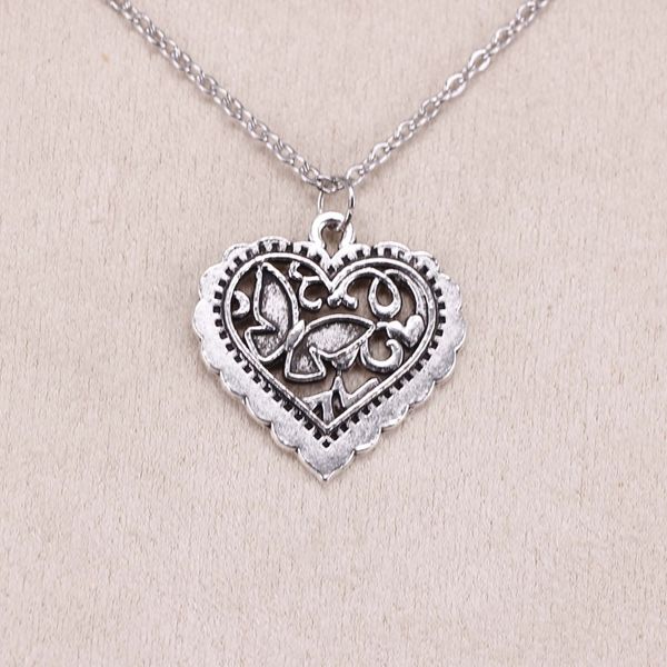 

new fashion silver pendant heart butterfly 25*24mm necklace women exquisite choker necklace jewelry