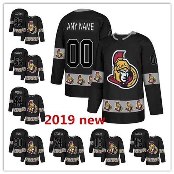 

Custom 2019 new Ottawa Senators Matt Duchene Marian Gaborik any name any number mens women youth stitched hockey black Jersey