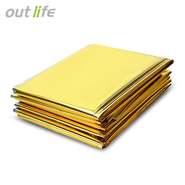 

outlife 210 x 160cm outdoor emergency thermal mylar blanket keep warm survival equipment