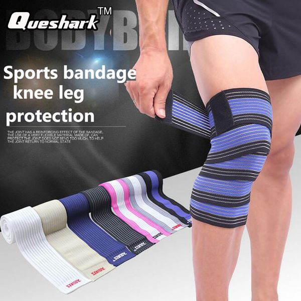 

1 pcs 90/180cm sports elastic bandage knee support leg compression calf kneepad weightlifting basketball wrist/ankle support, Black;gray