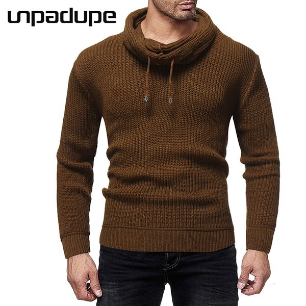 

winter pile collar 2018 thick warm sweater men turtleneck brand mens sweaters slim fit pullover men knitwear male double collar, White;black