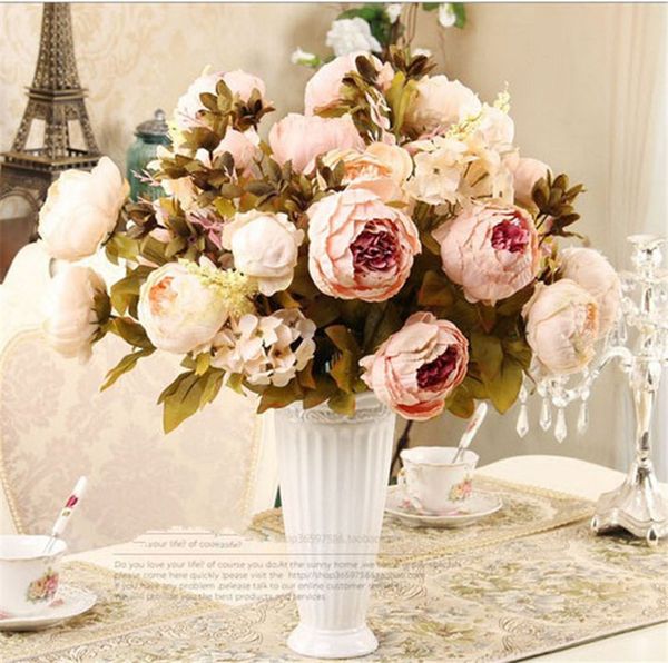 18 cores estilo europeu artificial peony flor decoração festa flor família hotel wedding wedding jardim decoração para 607