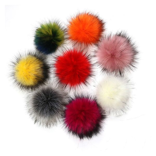 

12 pcs/ lot diy big colorful pompom faux ball for women bag pendent shoes phone key chains pom pom ball accessories, Silver